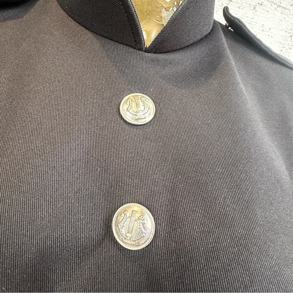 AUTHENTIC VINTAGE MARCHING BAND / DRUM UNIFORM SHIRT SIZE L, BLACK - Picture 6 of 14